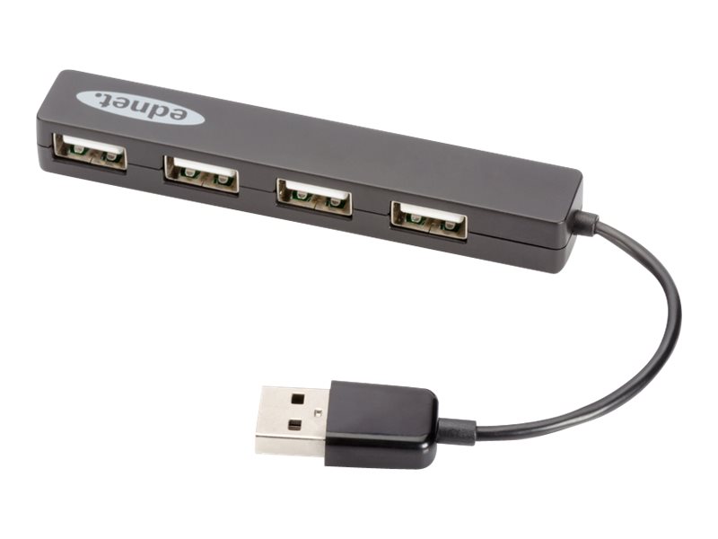 Hub USB Ednet 4xUSB 2.0 ''Mini'', pasywny, czarny