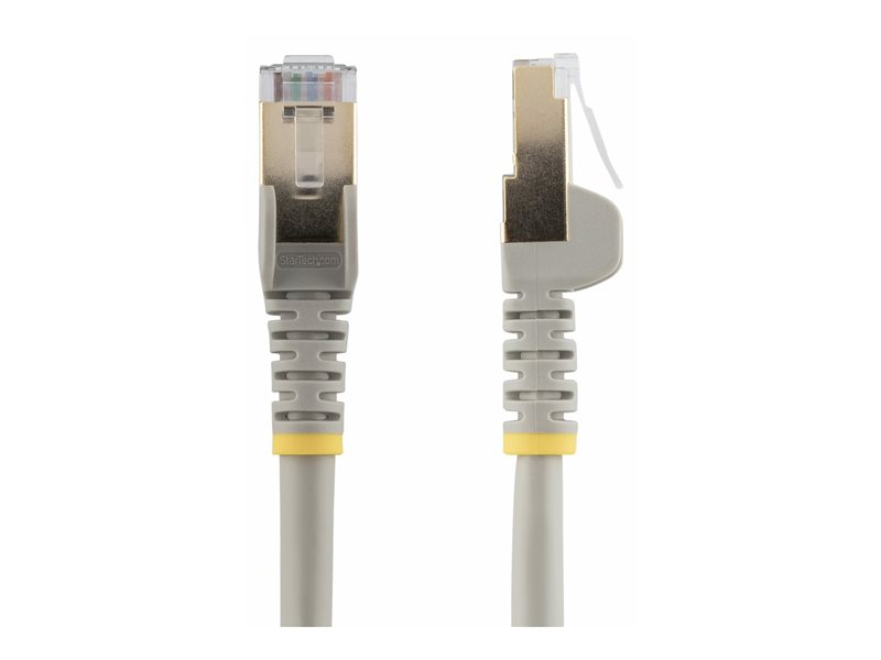 StarTech .com 5m CAT6A Ethernet Cable, 10 Gigabit Shielded Snagless RJ45 100W PoE Patch Cord, CAT 6A 10GbE STP Network Cable w/Strain Relief, Grey, UL Certified Wiring/TIA