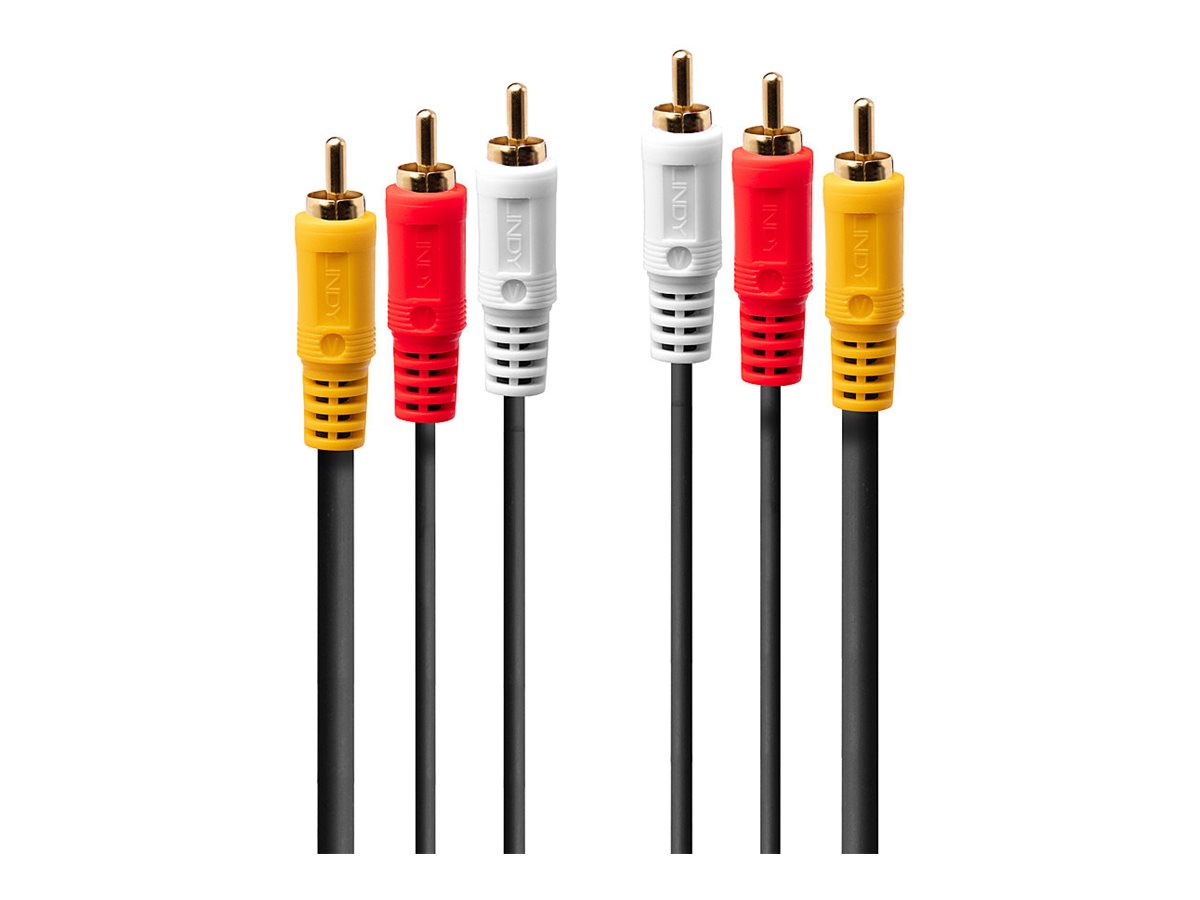 LINDY Audio Video Cable 3x phono 1m