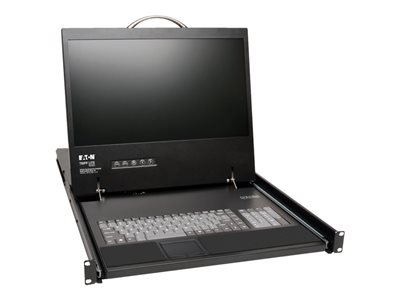 Tripp Lite 8-Port IP Rack Console Cat5 KVM Switch 19" LCD 1+1 User 1URM TAA