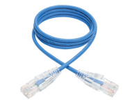 Eaton Tripp Lite Series Cat6 Gigabit Snagless Slim UTP Ethernet Cable (RJ45 M/M), PoE, Blue, 3 ft. (0.91 m)