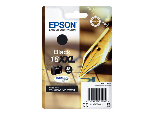 Image of Epson 16XXL - XL - black - original - ink cartridge