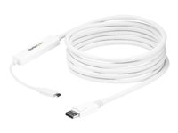 StarTech.com 9.8ft/3m USB C to DisplayPort 1.2 Cable 4K 60Hz, USB-C to DisplayPort Adapter Cable HBR2, USB Type-C DP Alt Mode to DP Monitor Video Cable, Compatible w/ Thunderbolt 3, White - USB-C Male to DP Male (CDP2DPMM3MW) Ekstern videoadapter