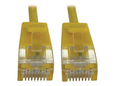 Eaton Tripp Lite Series Cat6a 10G Snagless Molded Slim UTP Ethernet Cable (RJ45 M/M), PoE, Yellow, 6 in. (15 cm)