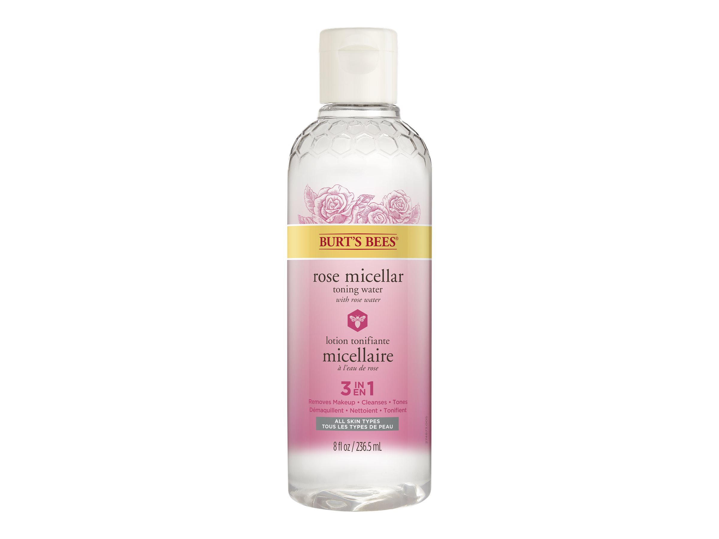 Burt's Bees 3 in 1 Rose Micellar Toning Water - 236.5ml