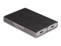 DeLOCK Ekstern Lagringspakning USB-C 3.2 (Gen 2x1) M.2 Card (PCIe NVMe & SATA)