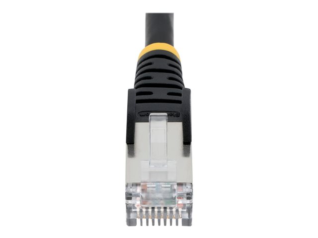 Câble Ethernet CAT6a 50cm - Low Smoke Zero Halogen Lszh 10 Gigabit 500mhz 100w Poe Rj45 Ftp Cordon De Raccordement Reseau Snagless Noir Avec Decharge De Tension P 5889234