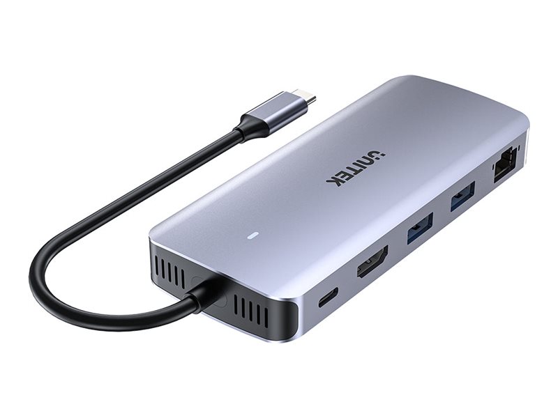 Unitek 6-in-1, docking station, USB-C, HDMI, 1GbE