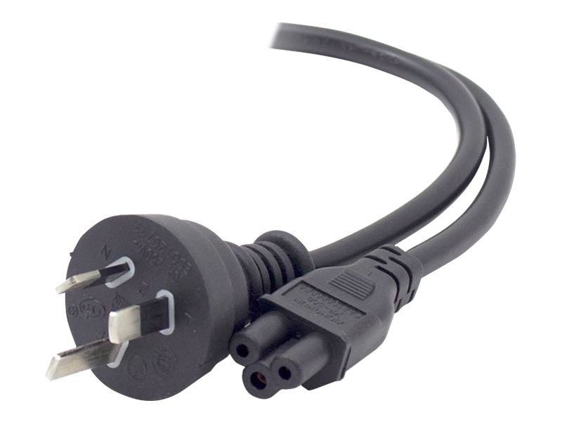 ALOGIC power cable IEC 60320 C5 to power Australian 3-pin 1 Product shot Right-angle 79550