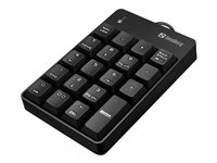Sandberg USB Wired Numeric Keypad Tastatur Membran Kabling