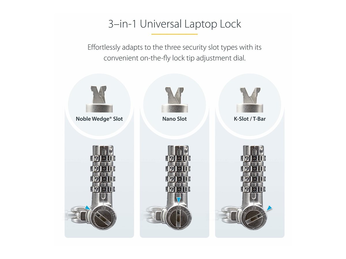 StarTech.com 25-Pack Laptop Lock, Compatible w/Noble Wedge/Nano/K-Slot - bezpečnostní kabelový zámek - kompatibilní s TAA – foto 3