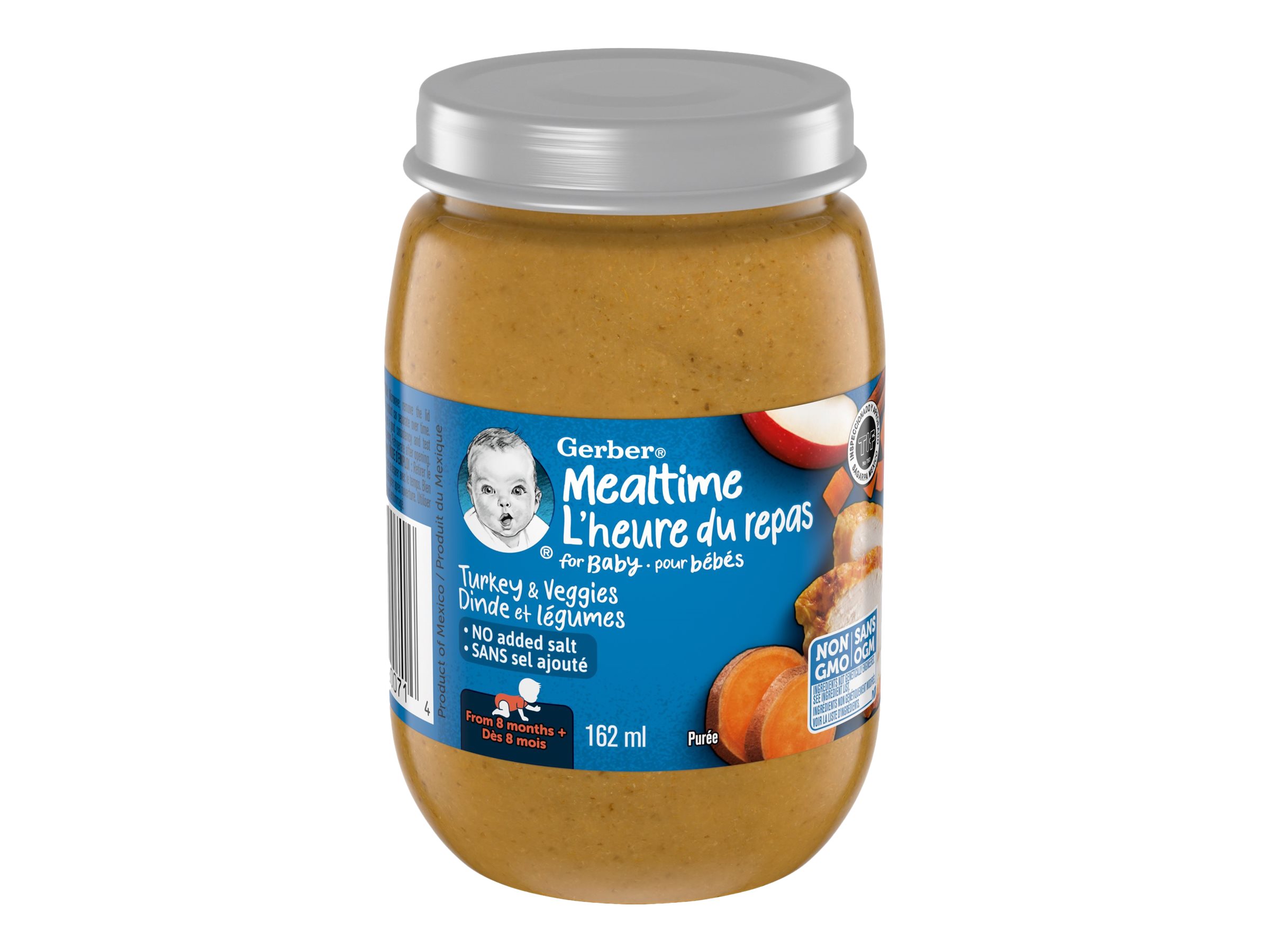 Gerber Mealtime Turkey & Veggies - Baby Puree - 162ml