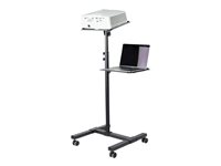 StarTech.com Mobile Projector and Laptop Stand/Cart, Heavy Duty Portable Projector Stand (2 Vented 