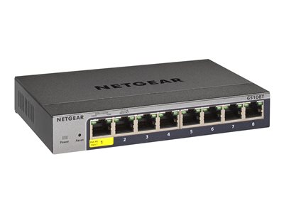 NETGEAR GS108T-300PES, Netzwerk Switch - CLI verwaltet,  (BILD1)