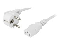 DELTACO DEL-111V Strømkabel 5m Hvid