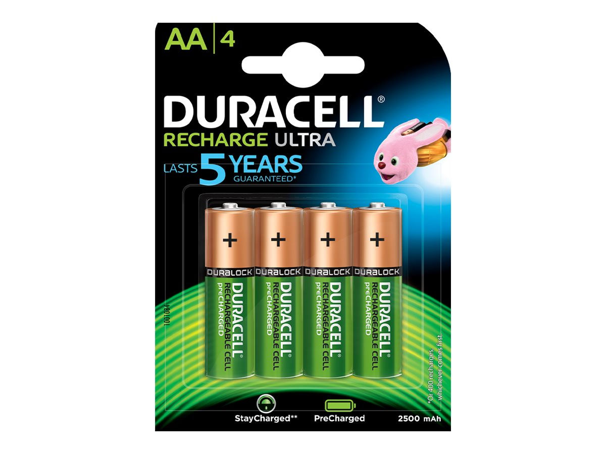 chant produktion chokolade Duracell Recharge Ultra AA type Batterier til generelt brug (genopladelige)  2500mAh | På lager | Stort udvalg, billige priser og hurtig levering
