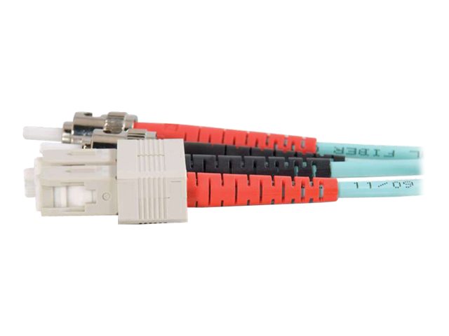 C2G SC-ST 10Gb 50/125 OM3 Duplex Multimode PVC Fiber Optic Cable (LSZH) - síťový kabel - 3 m - 3 m - vodě - barva – foto 4
