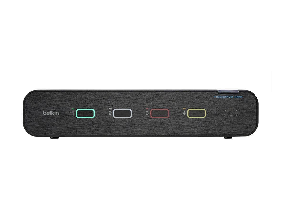 Belkin Universal Secure Dual-Head - 2me gnration - commutateur cran-clavier-souris/audio - 4 ports - Conformit TAA
