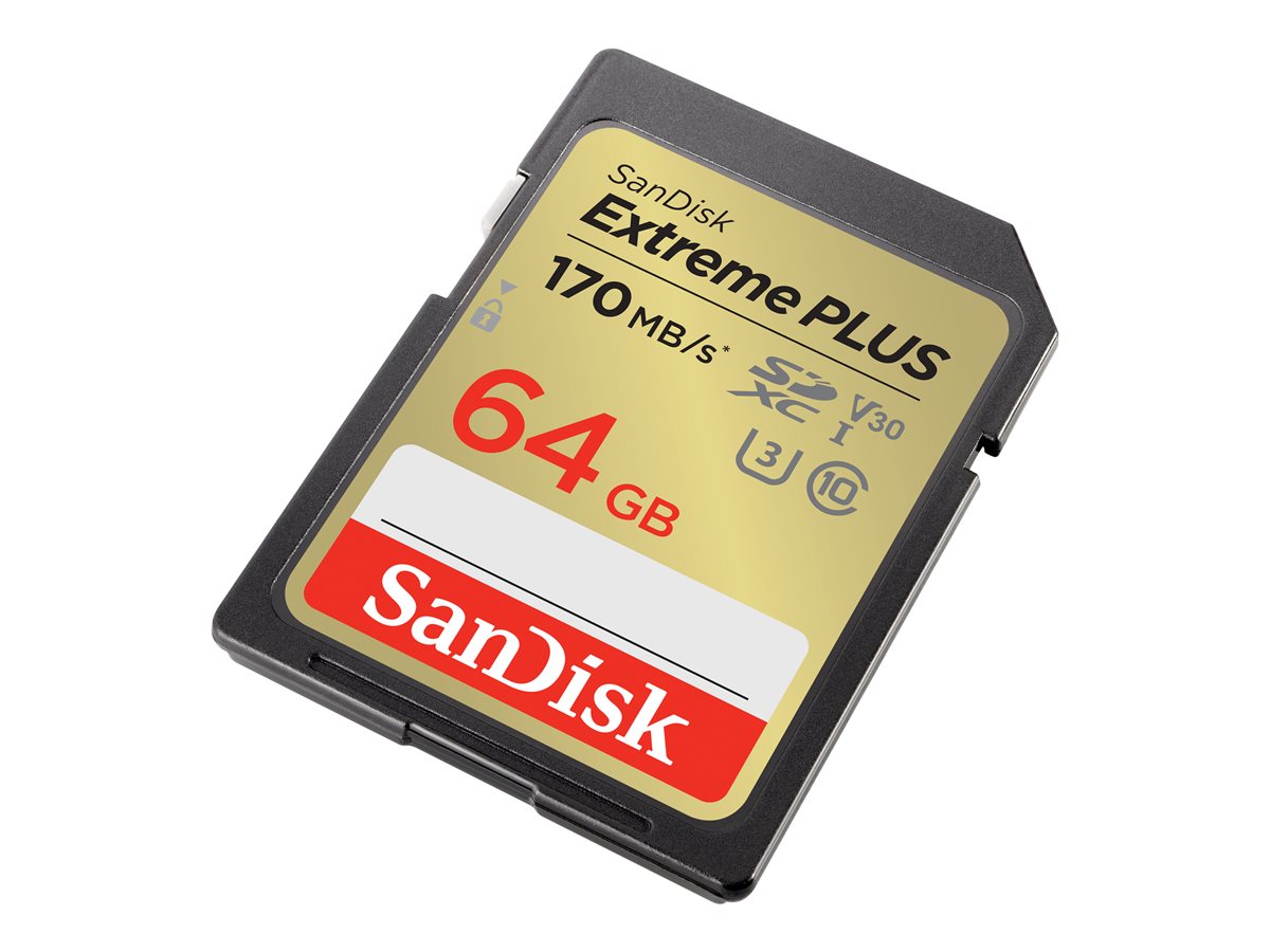 SanDisk Extreme PLUS - paměťová karta flash - 64 GB - SDXC UHS-I