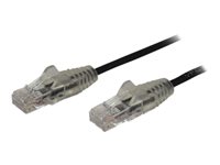 StarTech.com 1m CAT6 Cable - Black Slim CAT6 Patch Cord - Snagless - LSZH CAT 6 1m Patchkabel Sort