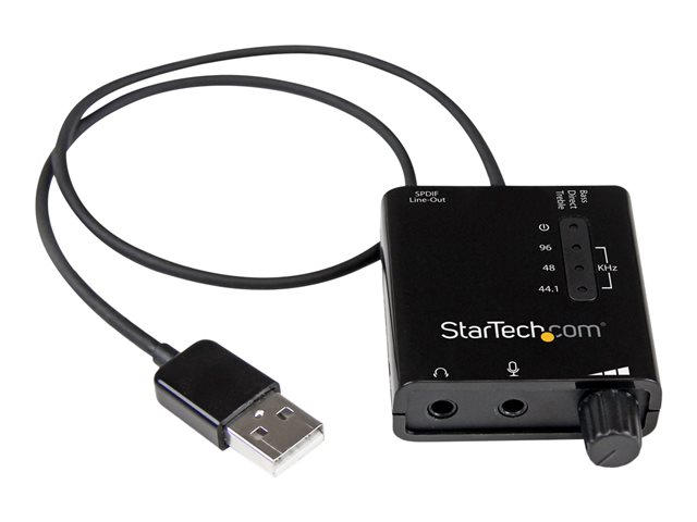 Image of StarTech.com USB Sound Card w/ SPDIF Digital Audio & Stereo Mic - External Sound Card for Laptop or PC - SPDIF Output (ICUSBAUDIO2D) - sound card