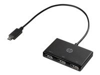 HP USB-C to USB-A - Hub - 3 x SuperSpeed USB 3.0 - desktop - promo - for HP 21; Pavilion 24, 27, TP01; Pavilion Laptop 13, 14, 15