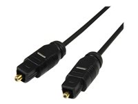 StarTech.com Cable 3m TosLink Audio Digital Óptico SPDIF Delgado - Negro - Cable para audio digital (fibra óptica)