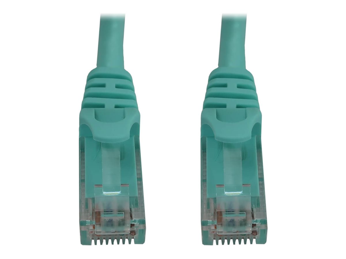 Eaton Tripp Lite Series Cat6a 10G Snagless Molded UTP Ethernet Cable (RJ45 M/M), PoE, Aqua, 50 ft. (15.2 m)
