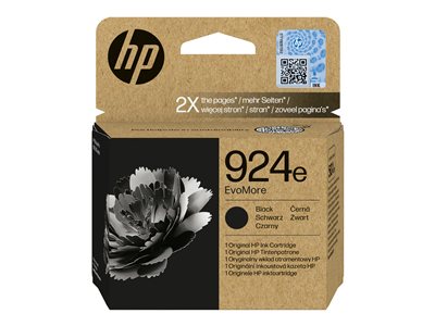 HP 924e EvoMore Black Org Ink Cartridge - 4K0V0NE#CE1