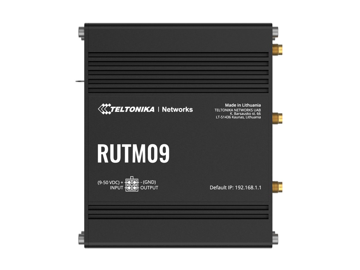 Teltonika RUTM09 router WWAN 3G 4G DIN rail mountable surface-mountable Product shot Front 79800