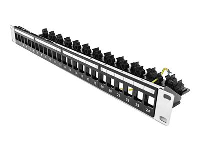Dynamix PP-UK-24RMV2 patch panel (horizontal) 1U 19 Product shot Right-angle 79250