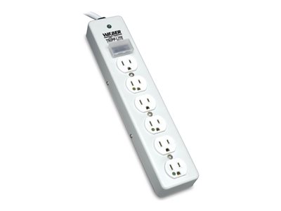 Tripp Lite Surge Protector Power Strip Medical Hospital RT Angle Plug 6 Outlet 10' Cord