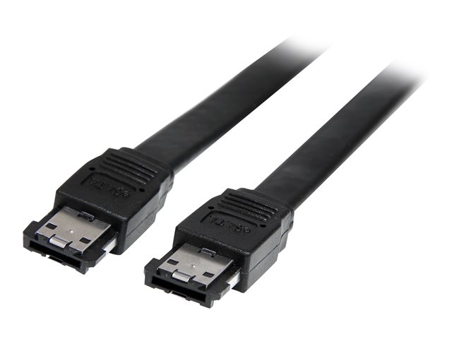 Image of StarTech.com Shielded External eSATA Cable - eSATA cable - Serial ATA 150 - eSATA (M) to eSATA (M) - 3 ft - black - ESATA3 - eSATA cable - 91 cm