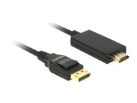 DeLOCK Videokabel DisplayPort / HDMI 1m Sort