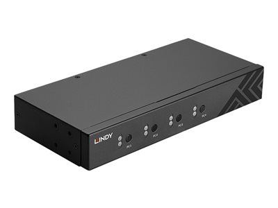 LINDY 4 Port KM Switch, USB 2.0 & Audio - 32166