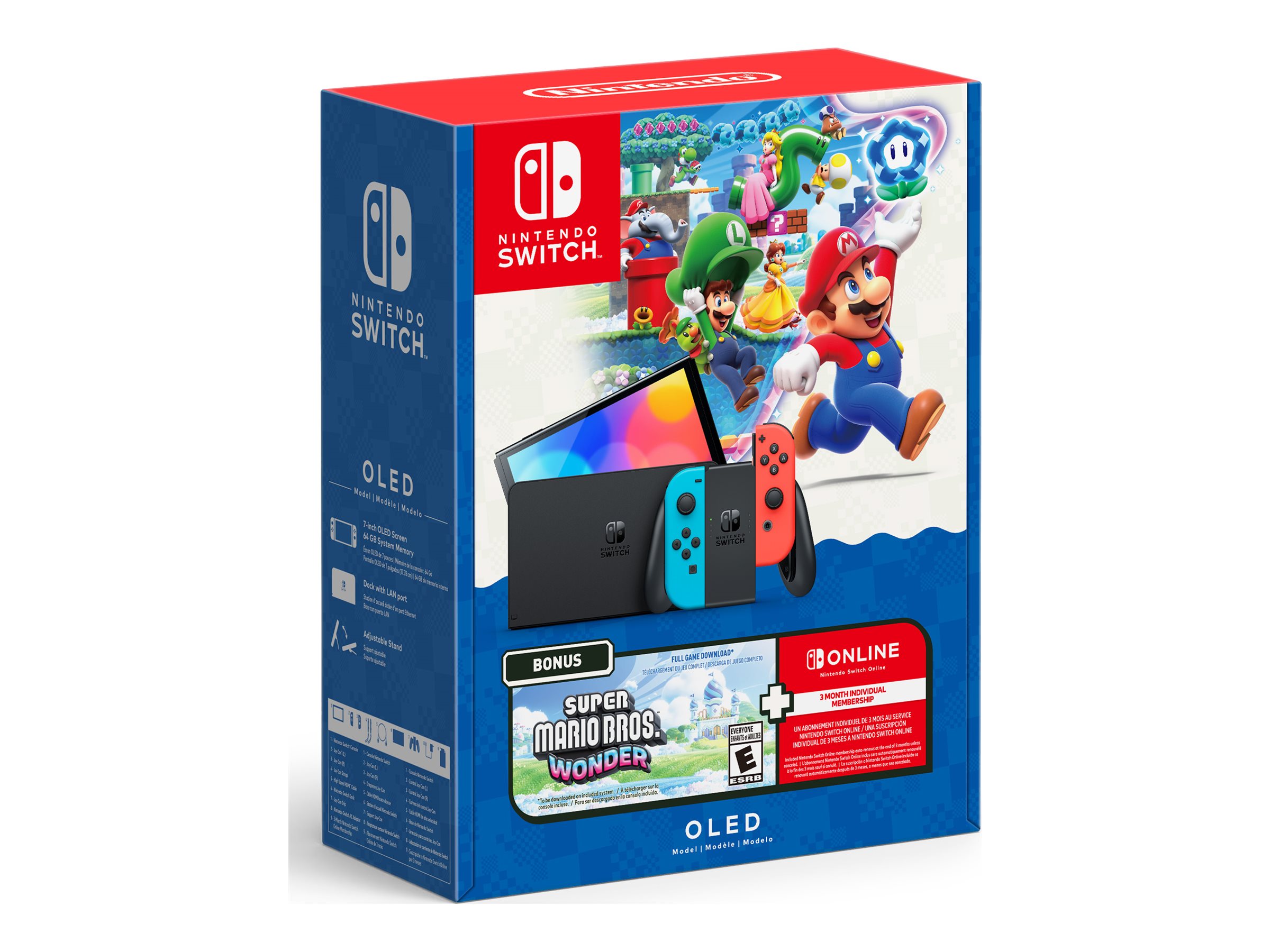 Nintendo Switch OLED - Super Mario Bros. Wonder Bundle + 3-Month