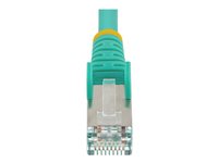 Startech 50cm CAT6a Ethernet Cable - Aqua - Low Smoke Zero Halogen (LSZH) - 10GbE 500MHz 100W PoE++ Snagless RJ-45 w/Strain R