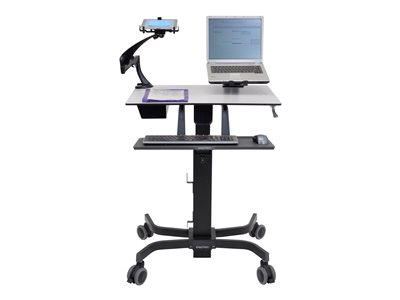Ergotron TeachWell Mobile Digital Workspace - Cart - Patented Constant Force Technology - for notebook / keyboard / mouse - steel, phenolic composite, high-grade plastic - graphite gray