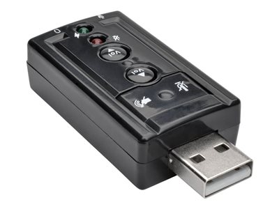 Tripp Lite USB External Sound Card Microphone Speaker Virtual 7.1 Channel