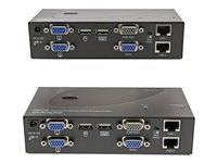 StarTech .com Switch Commutateur KVM USB VGA double 200m 2 x cable UTP Cat 5 -Transmetteur KVM Extendeur de console