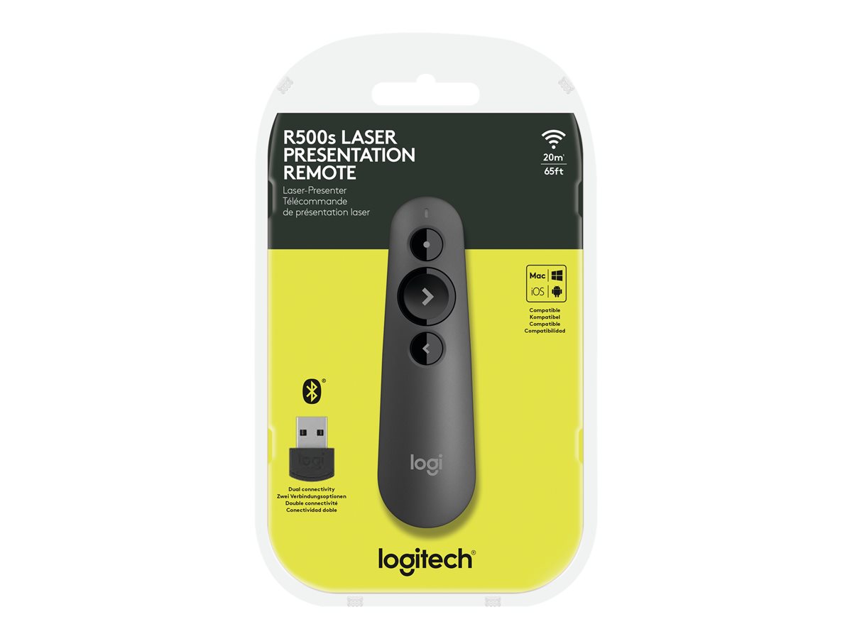 Logitech R500s - Pr?sentations-Fernsteuerung - 3 Tasten - Graphite