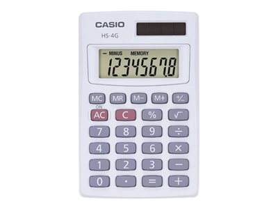 Casio HS-4G Pocket calculator 8 digits solar panel