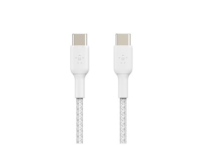 BELKIN Câble tressé USB-C USB-C 1m blanc