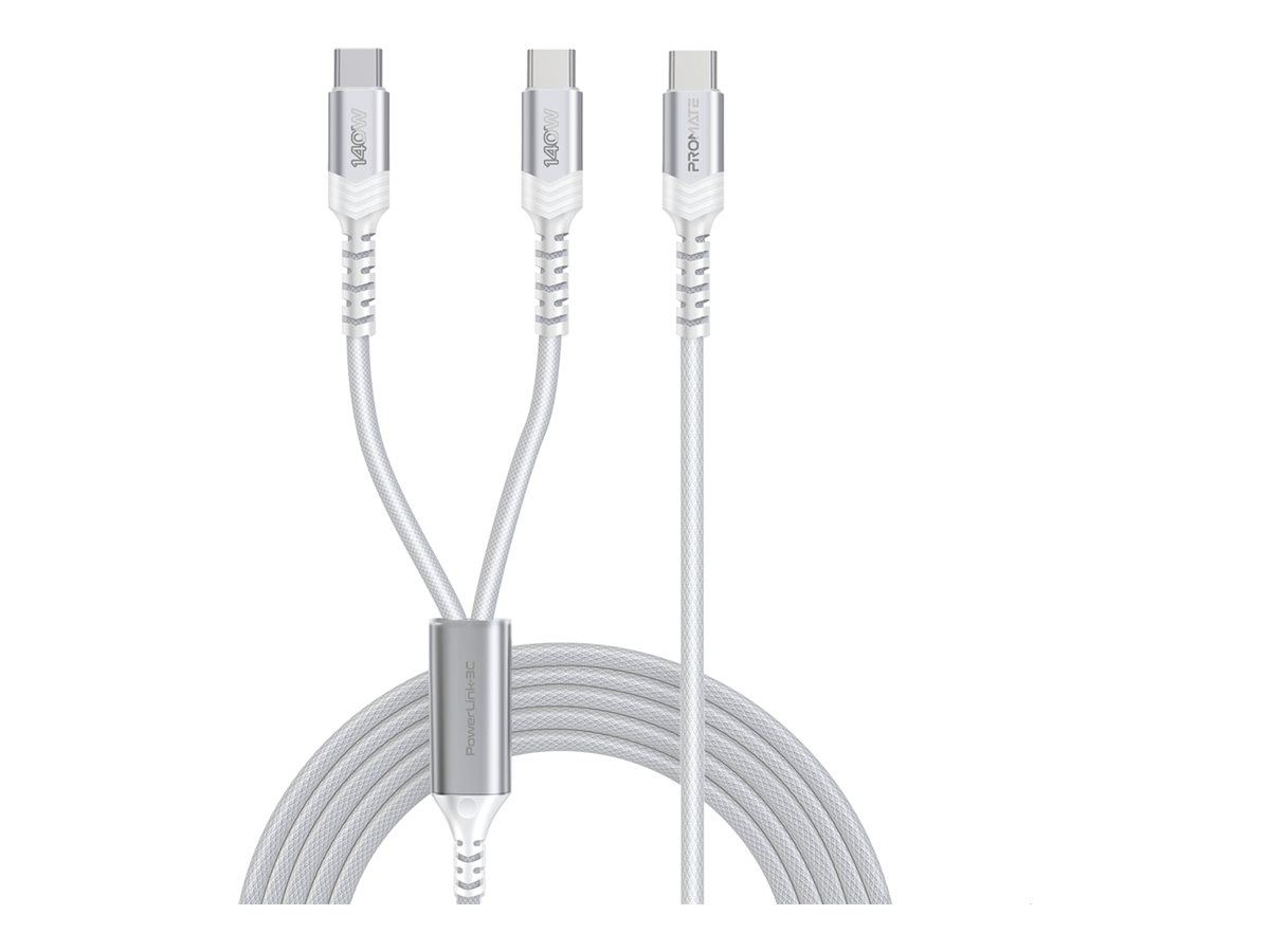 Promate PowerLink 3C USB-C cable USB-C to USB-C 1.4 Product shot Front 79800