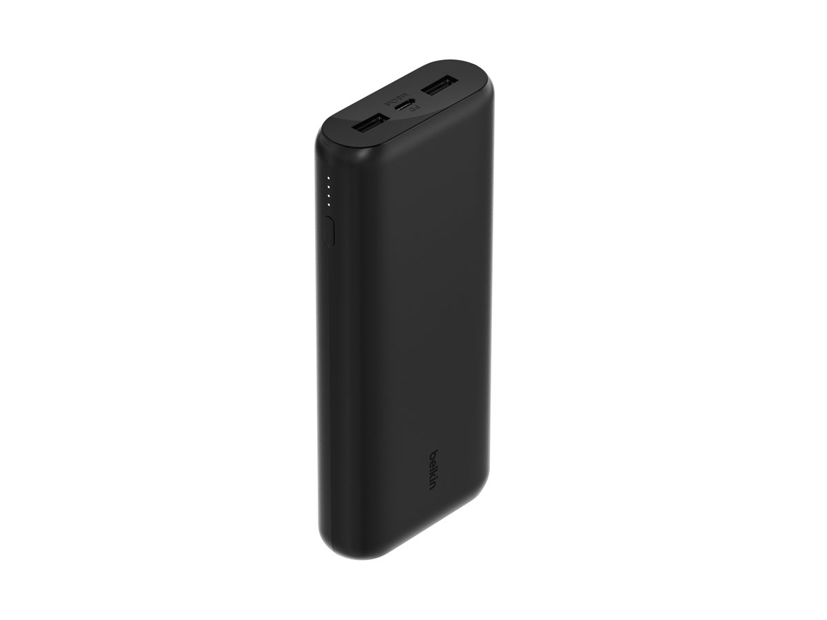 Belkin power bank USB-C 2 x USB 20 Product shot Left side 77700