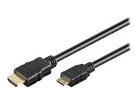 MicroConnect Mini HDMI han -> HDMI han 4096 x 2160 - 60 Hz 1 m Sort