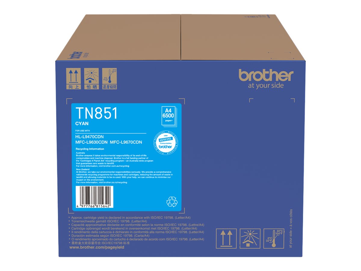 Brother TN851C cyan original toner Package view Front 80520