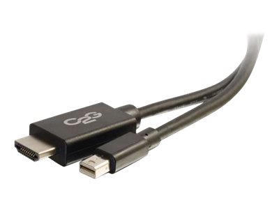 C2G 6ft Mini DisplayPort to HDMI Adapter Cable - Mini DP Male to HDMI Female - Black - kabel video adaptéru - Mini DisplayPort do HDMI - kompatibilní s TAA - 2 m – foto 4