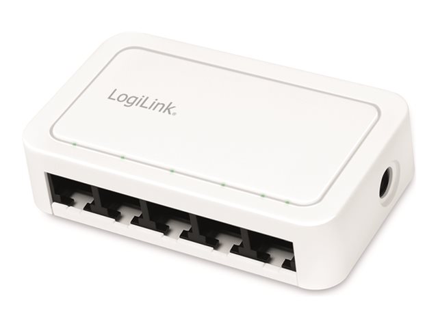 Desktop Gigabit Ethernet Switch 5-port, plastic case, white – LogiLink