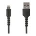 StarTech.com 6 ft(2m) Durable Black USB-A to Lightning Cable, Heavy Duty Rugged Aramid Fiber USB Type A to Lightning Charger/Sync Power Cord, Apple MFi Certified iPad/iPhone 12 Pro Max